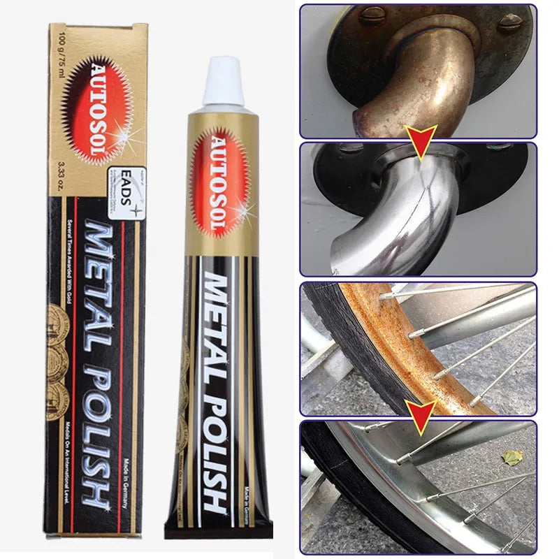 AUTOSOL Metal Polish 75ml (Made in Germany), [100% Original] Autosol Metal Polish 75ml Universal for Chrome Alloy Stainless Steel Car Truck. Autosol Noble chrome shine 75ml metal polishing metal poly. |
